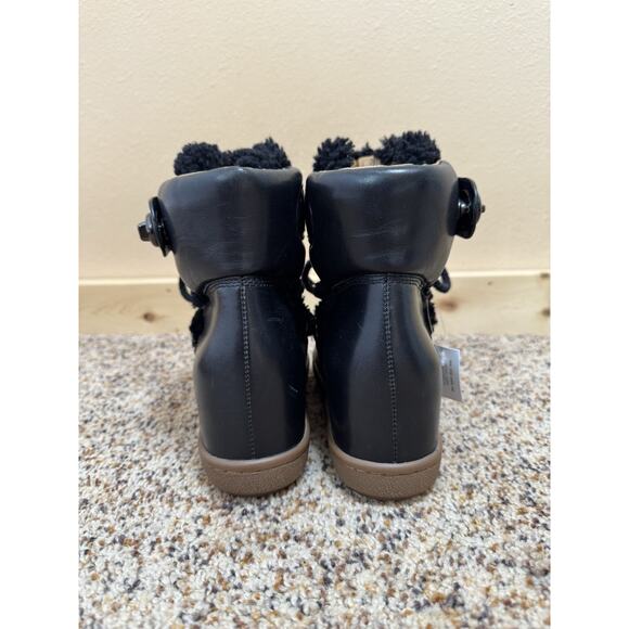 Coach Black Ankle Boots with Brown Sole - Picture 7 of 11